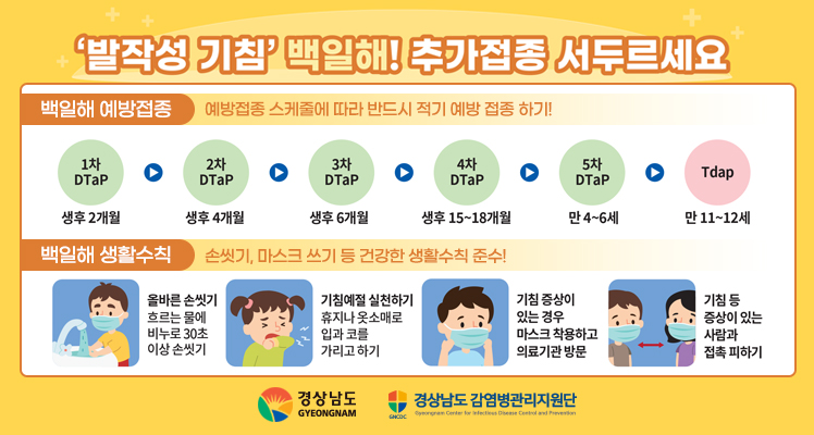 백일해 유행 지속에 따른 관련 안내문 1