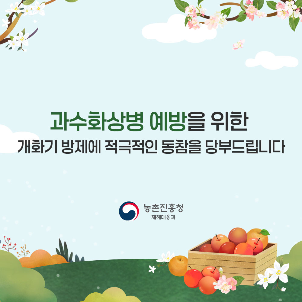 「과수화상병 예방을 위한 개화기 약제살포 카드뉴스」 안내 7