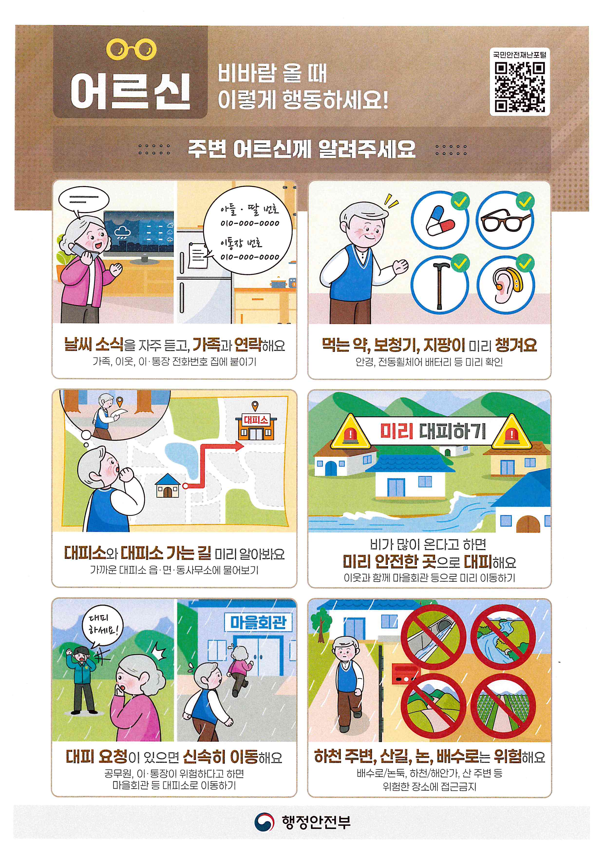 호우, 태풍 등 자연재해 발생시 국민행동요령 1