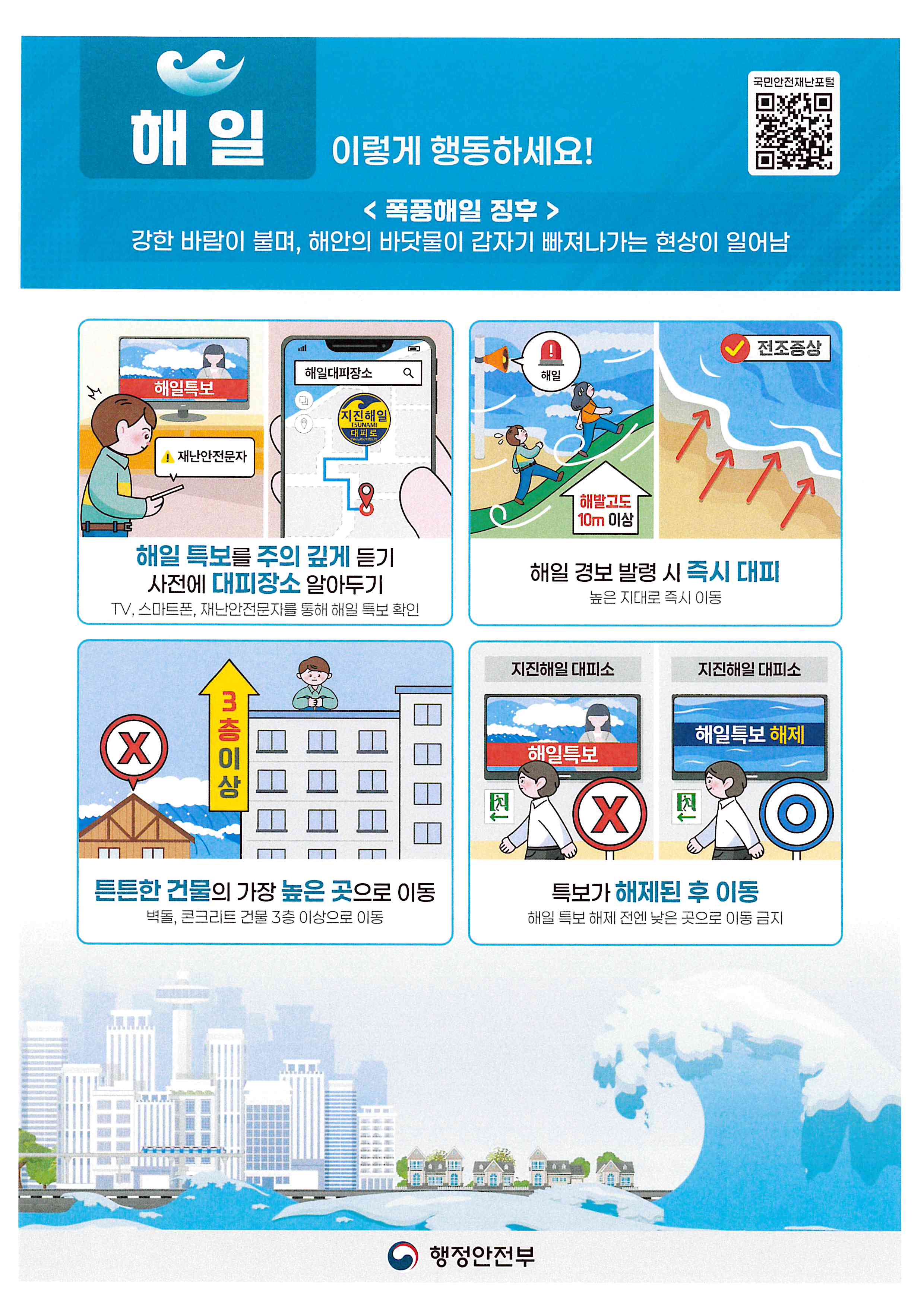 호우, 태풍 등 자연재해 발생시 국민행동요령 6