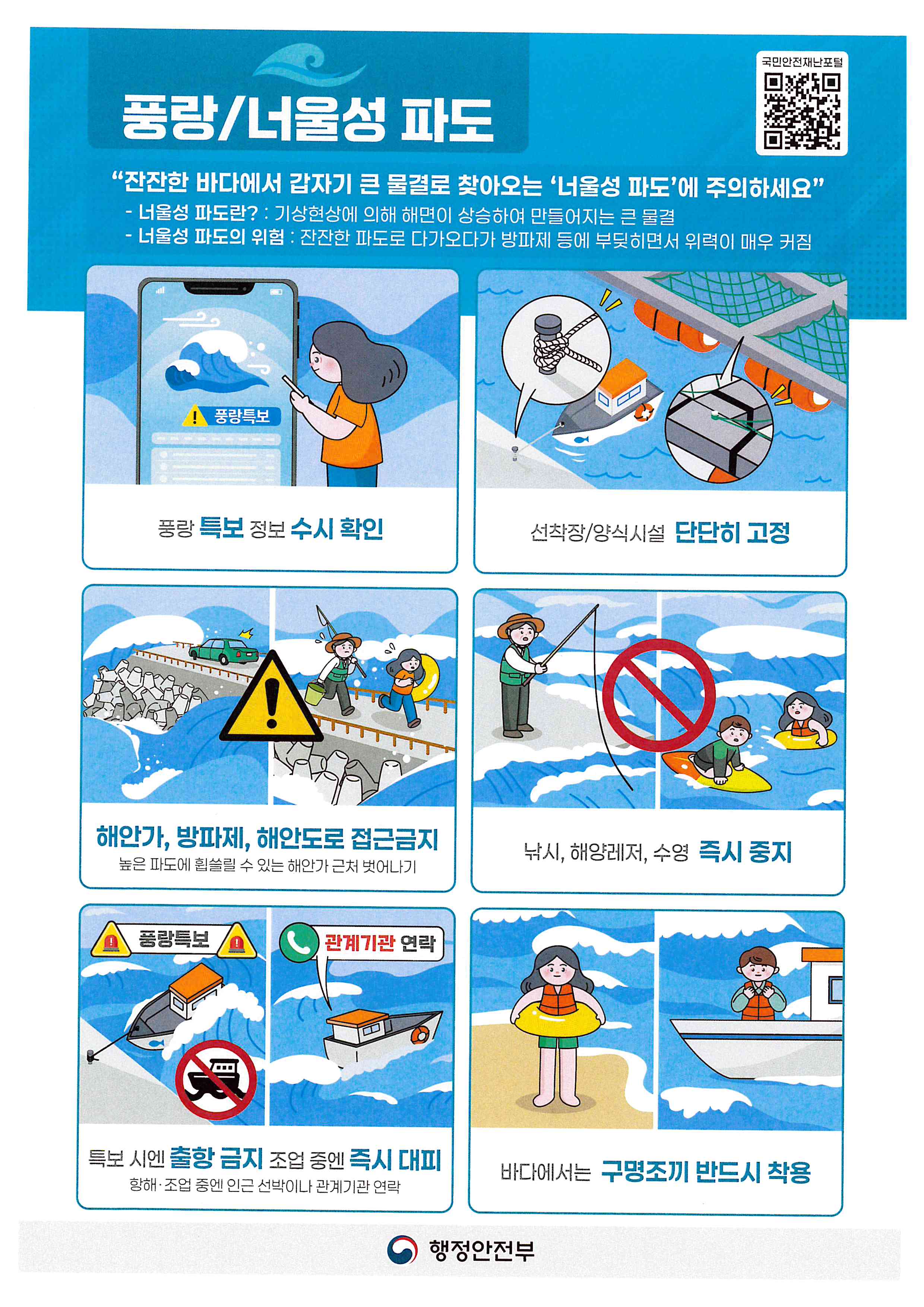 호우, 태풍 등 자연재해 발생시 국민행동요령 7