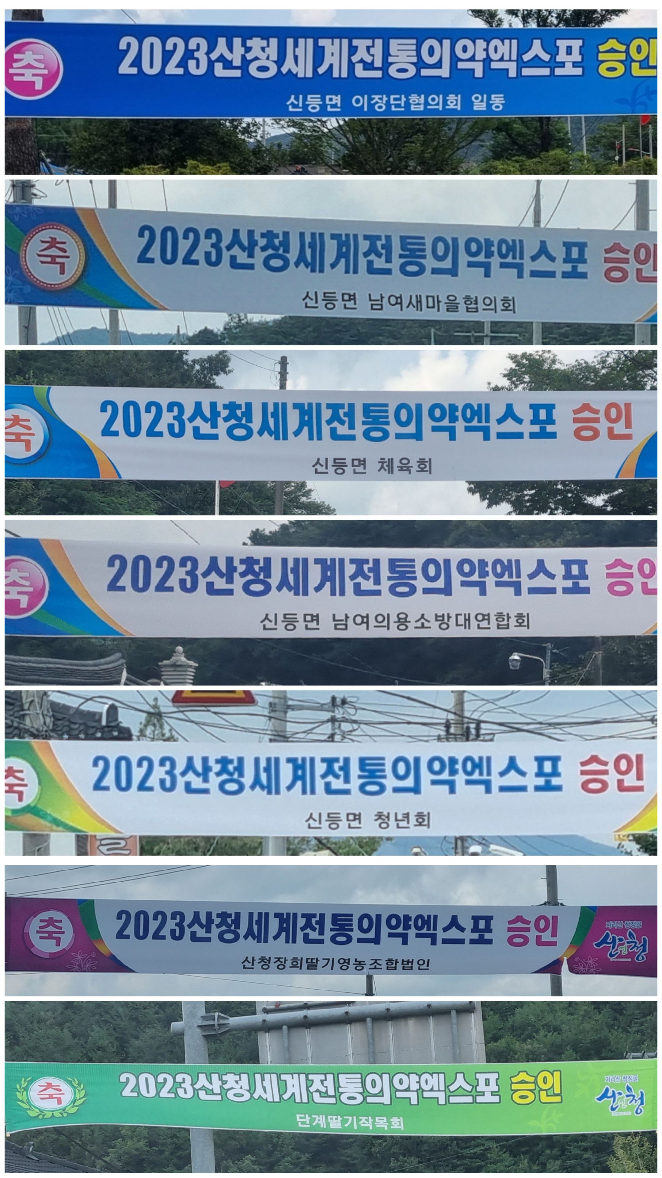 2023 산청세계전통의약엑스포 승인 홍보 현수막 1