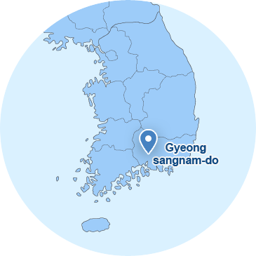 location of Gyeongsangnam-do in korea