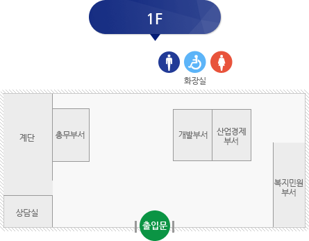 신등면 청사 1F 안내도